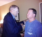 Mr Tyson and James at reunion