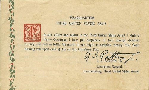 Patton's Christmas Greeting